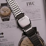  RARE VINTAGE 1970'S IWC DA VINCI LINE SL INTEGRATED BRACELET in BLACK 