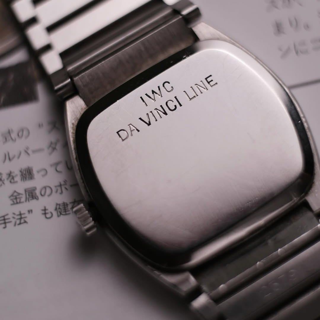  RARE VINTAGE 1970'S IWC DA VINCI LINE SL INTEGRATED BRACELET in BLACK 