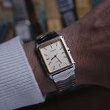  VINTAGE 1980's ORIENT TWO-TONE QUARTZ WAVY BRACELET 