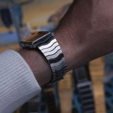  VINTAGE 1980's ORIENT TWO-TONE QUARTZ WAVY BRACELET 