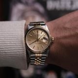  VINTAGE ROLEX DATEJUST REF. 16013 TWO-TONE TAPESTRY DIAL FROM 1986 