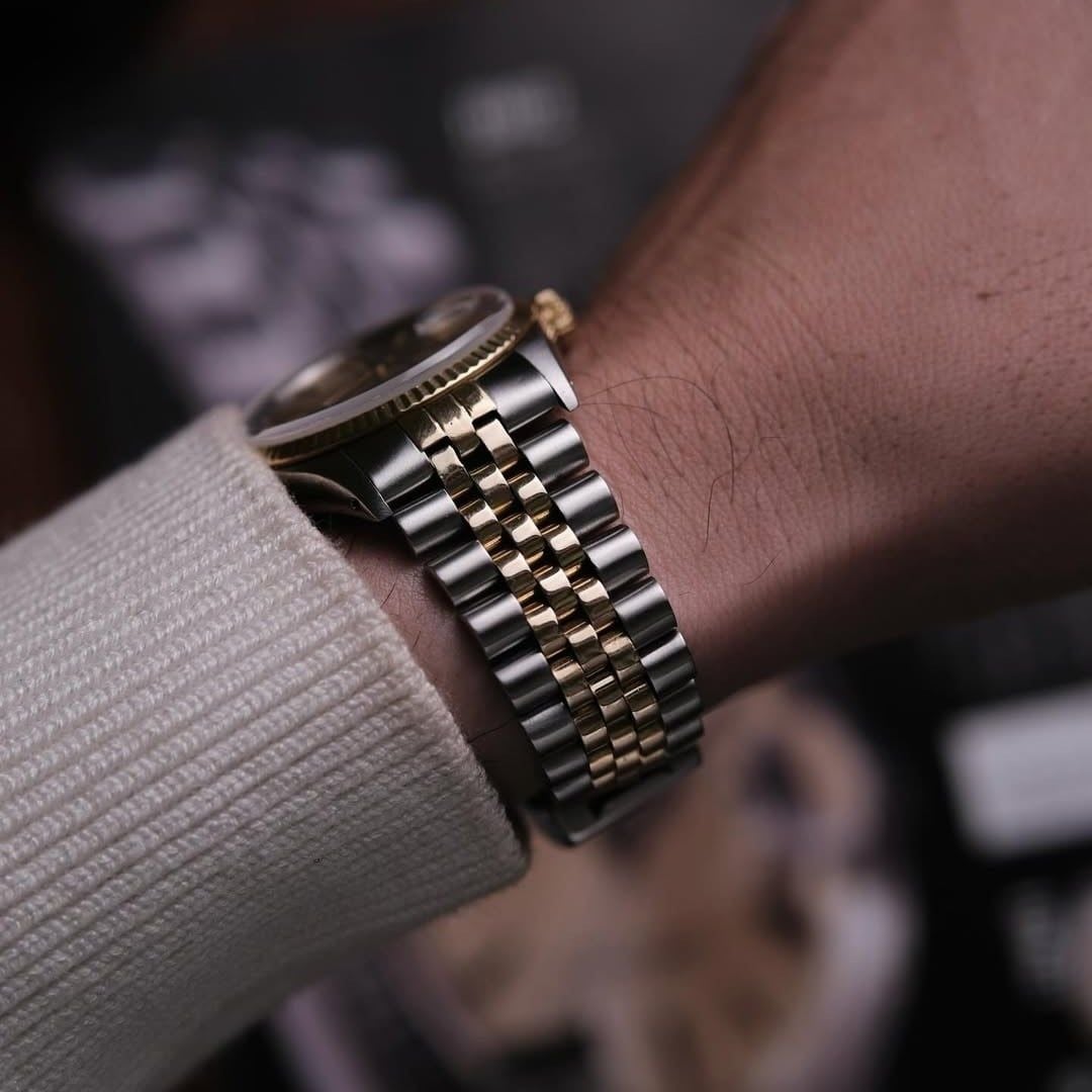  VINTAGE ROLEX DATEJUST REF. 16013 TWO-TONE TAPESTRY DIAL FROM 1986 