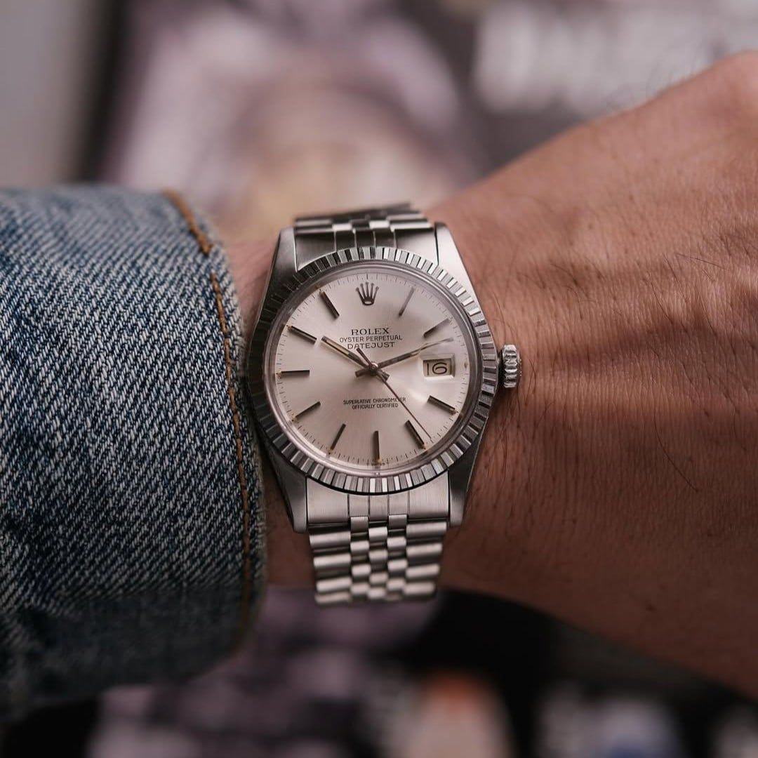  VINTAGE ROLEX DATEJUST Ref. 16030 STEEL SILVER PUMPKIN PATINA DIAL 