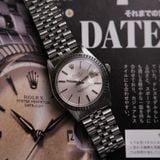  VINTAGE ROLEX DATEJUST Ref. 16030 STEEL SILVER PUMPKIN PATINA DIAL 