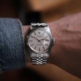  Vintage Rolex Datejust Ref.16014 Linen Dial 18k Gold Bezel 