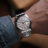  Vintage Rolex Datejust Ref.16014 Linen Dial 18k Gold Bezel 