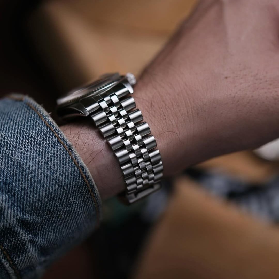  Vintage Rolex Datejust Ref.16014 Linen Dial 18k Gold Bezel 