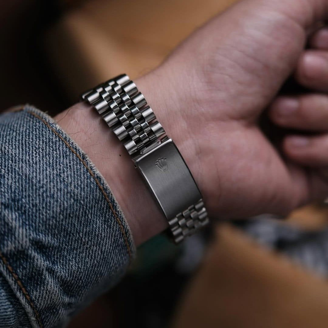  Vintage Rolex Datejust Ref.16014 Linen Dial 18k Gold Bezel 
