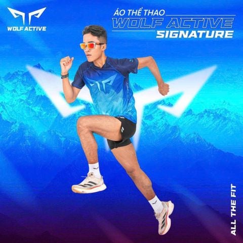 Áo Thun Nam Chạy Bộ Wolf Active Signature 2025