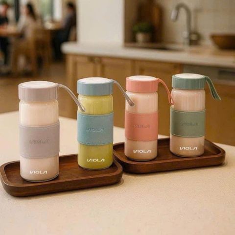 Set 4 bình thủy tinh Borosilicate