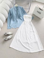 Sét đầm 2 dây mix sơmi
