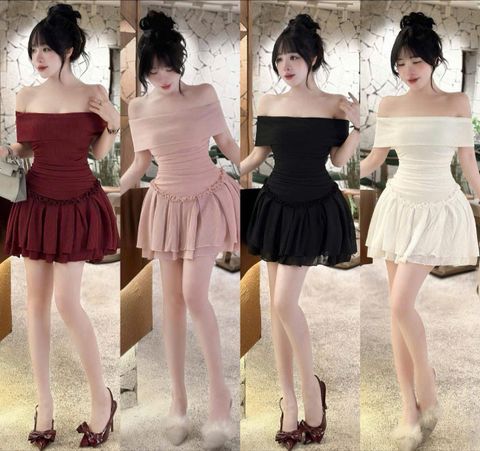 Đầm thun tăm lạnh tôn dáng - 3 styles