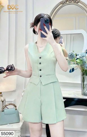 Set gile tay ngắn, quần cọc