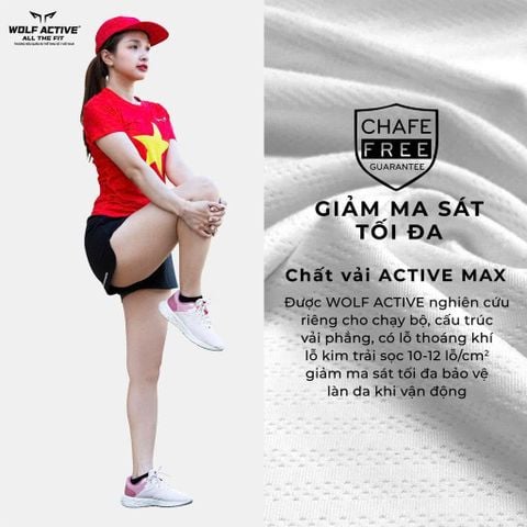 Áo Chạy Bộ Nữ Wolf Active Cờ Đỏ Sao Vàng 54