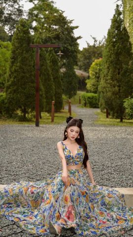 Đầm Maxi Voan hoa cao cấp