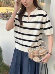 Áo thu kẻ style Hàn