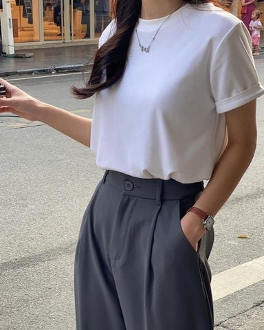 Áo thun trơn style Hàn