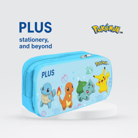 Túi bút Pokemon PLUS - 2 Ngăn - Chất Vải Canvas Dày Dặn