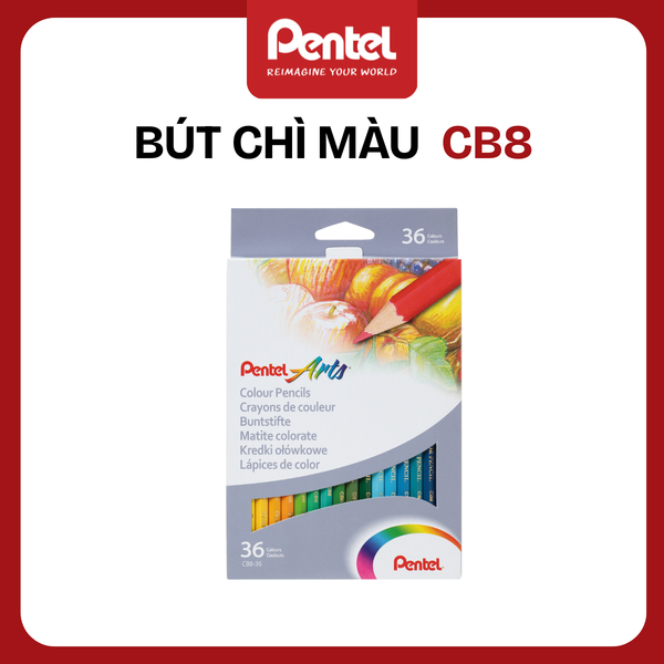 Màu Chì Nước Pentel CB9 – Bộ 12/24/36 Màu | Tô Mịn – Pha Trộn Dễ – Hiệu Ứng Màu Nước