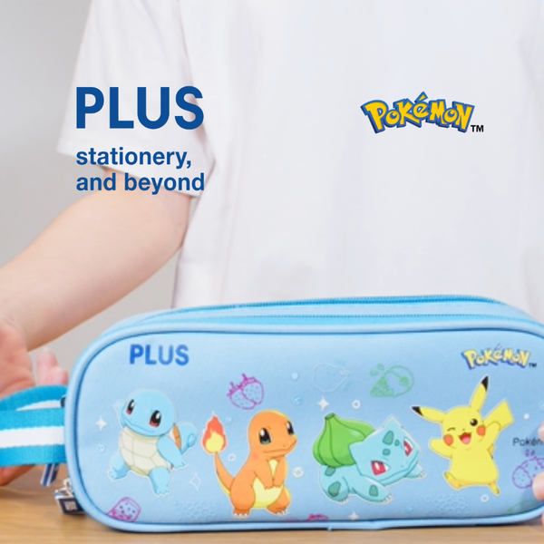 Túi bút Pokemon PLUS - 2 Ngăn - Chất Vải Canvas Dày Dặn