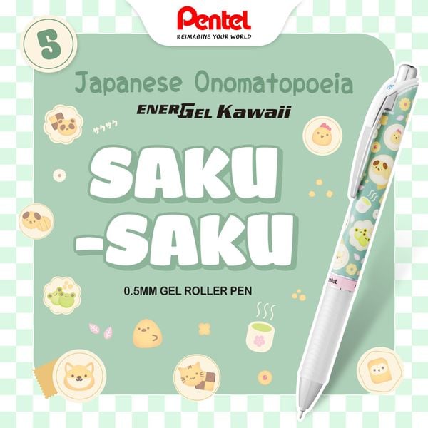 Set 6 Cây Bút Gel Pentel EnerGel Kawaii+ Phiên Bản 8 (Gen 8)