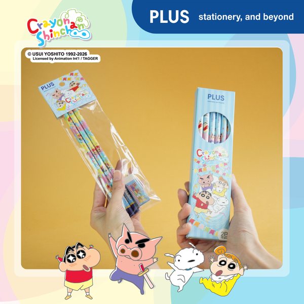 Bộ 3 bút chì + gôm Shin Cậu Bé Bút Chì