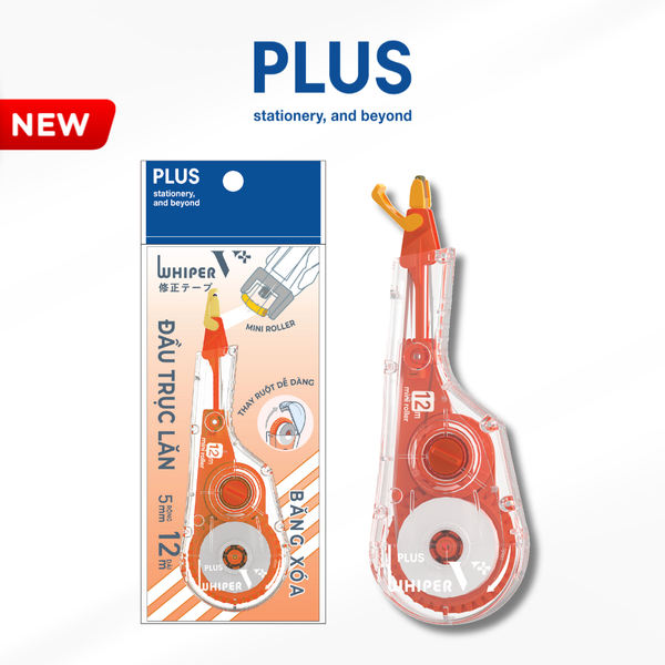 Băng Xóa PLUS WHIPER V+ Mini Roller – Đầu Trục Lăn – Ruột Thay Thế 12m