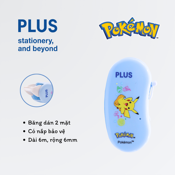 Băng dán 2 mặt Norino bean | Họa tiết Pokemon