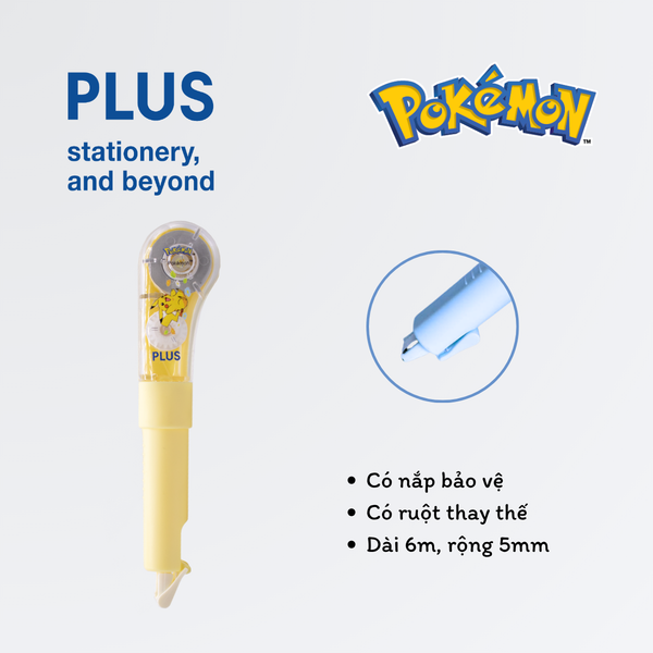 Băng xóa PL Pokemon - Thiết kế dạng bút - Dài 6m