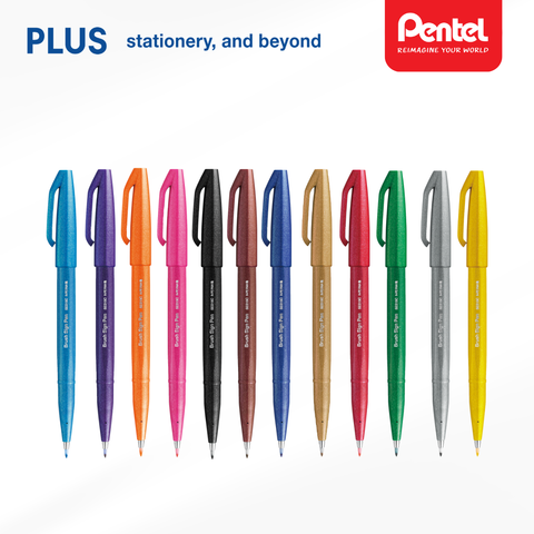 Bộ 6/Bộ 12 Bút Dạ Nét Cọ Pentel SES15C – Brush Pen | Viết Chữ Nghệ Thuật & Bullet Journal