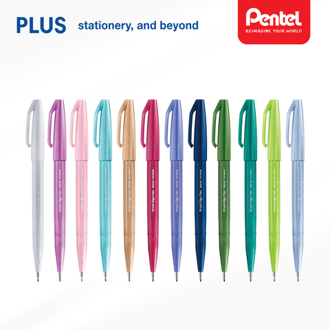 Bộ 6/Bộ 12 Bút Dạ Nét Cọ Pentel SES15C – Brush Pen | Viết Chữ Nghệ Thuật & Bullet Journal