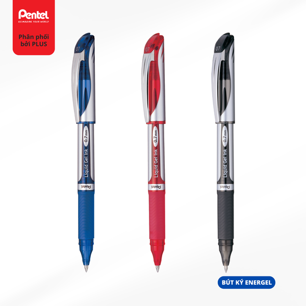 Bút Gel Pentel Energel BL57 – Ngòi 0.7mm – Khô Nhanh – Mực Đen/Đỏ/Xanh