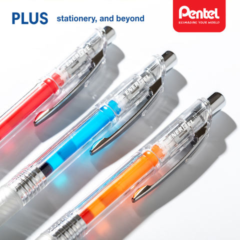 Bút Gel Pentel EnerGel Infree BLN75TL 0.5mm Nhật Bản | Thân Trong Suốt | Khô Nhanh | 10 Màu Mực