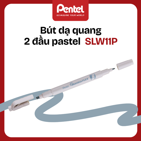 Bút Dạ Quang 2 Đầu Pentel SLW11P – Bút Highlight Pastel Siêu Xinh, Viết – Vẽ – Trang Trí Dễ Dàng