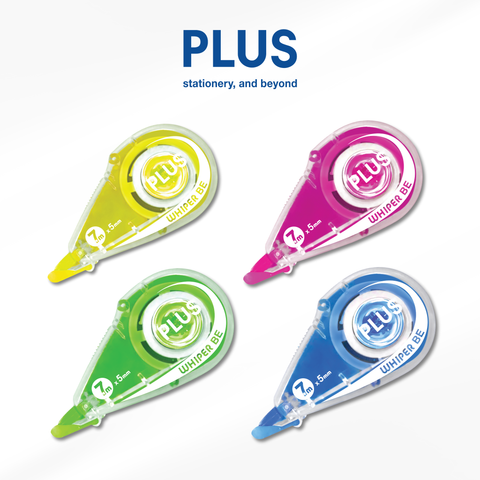 Băng xóa BE Happy Colour 2025 – 4 màu tươi sáng, đầu lăn mượt, dài 7m