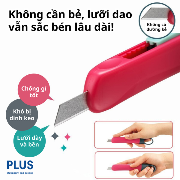 Dao Rọc Giấy Orante PLUS - Chống Gỉ, Khóa Cài An Toàn