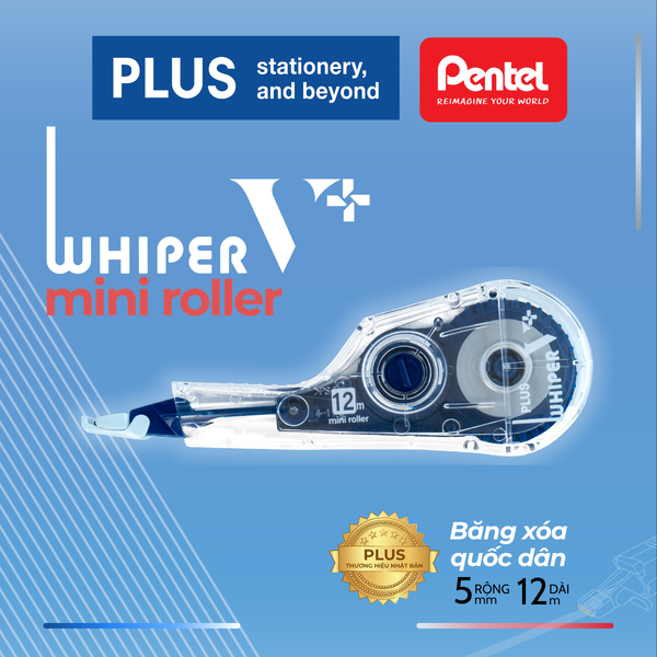 Combo Bút Pentel EnerGel BL57 & Băng Xóa Whiper V PLUS