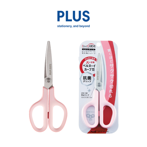 Kéo lưỡi cong Nhật Bản - PLUS FITCUT CURVE JAPAN: Lưỡi Cong Sắc Bén, Kháng Khuẩn