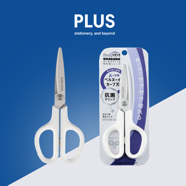 Kéo lưỡi cong Nhật Bản - PLUS FITCUT CURVE JAPAN: Lưỡi Cong Sắc Bén, Kháng Khuẩn