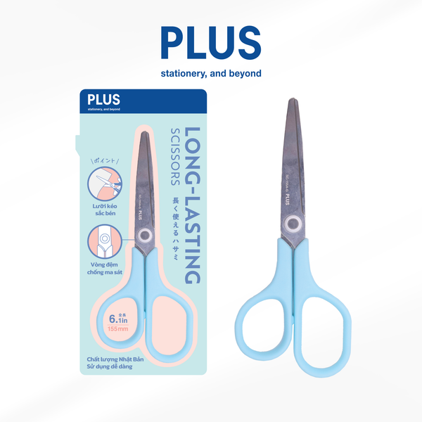 Kéo văn phòng Long Lasting Scissors – Cắt nhẹ nhàng, bền bỉ, an toàn