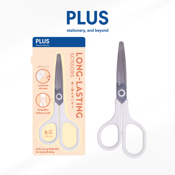 Kéo văn phòng Long Lasting Scissors – Cắt nhẹ nhàng, bền bỉ, an toàn