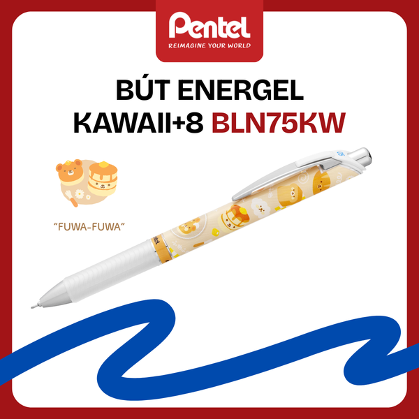 Bút Gel Pentel Energel Kawaii+ Pixel Art BLN75KW 0.5mm Phiên Bản Giới Hạn