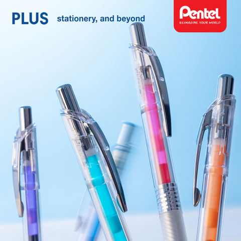 Bút Gel Pentel EnerGel Infree BLN75TL 0.5mm Nhật Bản | Thân Trong Suốt | Khô Nhanh | 10 Màu Mực