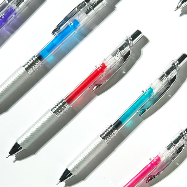 Bút Gel Pentel EnerGel Infree BLN75TL 0.5mm Nhật Bản | Thân Trong Suốt | Khô Nhanh | 10 Màu Mực