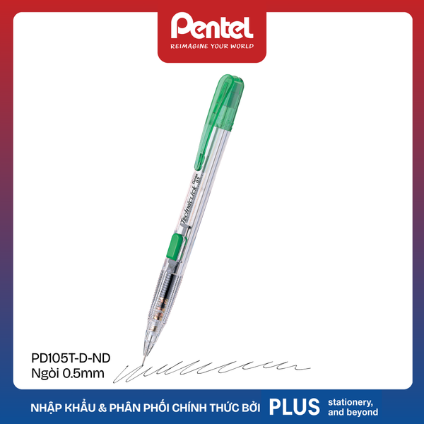 Bút chì kim bấm cạnh - Thân trong - Pentel Techniclick - Ngòi 0.5/0.7mm
