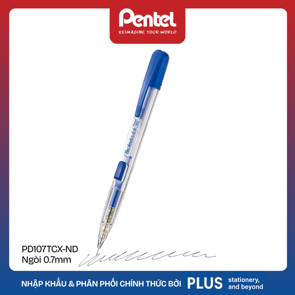 Bút chì kim bấm cạnh - Thân trong - Pentel Techniclick - Ngòi 0.5/0.7mm