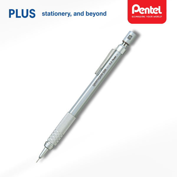 Bút Chì Kim Kỹ Thuật Graphgear 500 Cao Cấp Pentel – Thân Kim Loại, Có Gôm, 4 Cỡ Ngòi