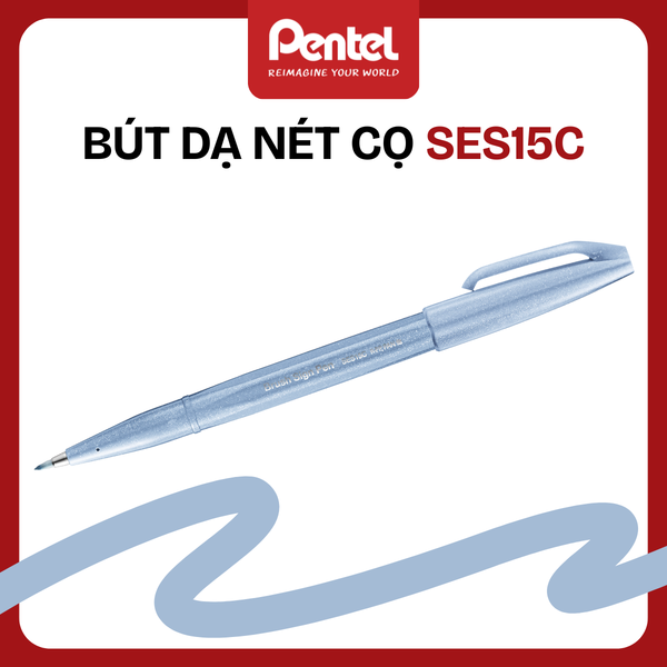 Bút Dạ Nét Cọ Pentel SES15C – Brush Pen | Viết Chữ Nghệ Thuật & Bullet Journal