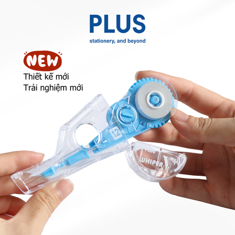 Băng xóa Whiper V+ 2025 thế hệ mới – Dễ thay ruột, thiết kế công thái học