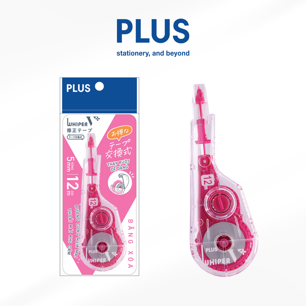 Băng xóa Whiper V+ 2025 thế hệ mới – Dễ thay ruột, thiết kế công thái học